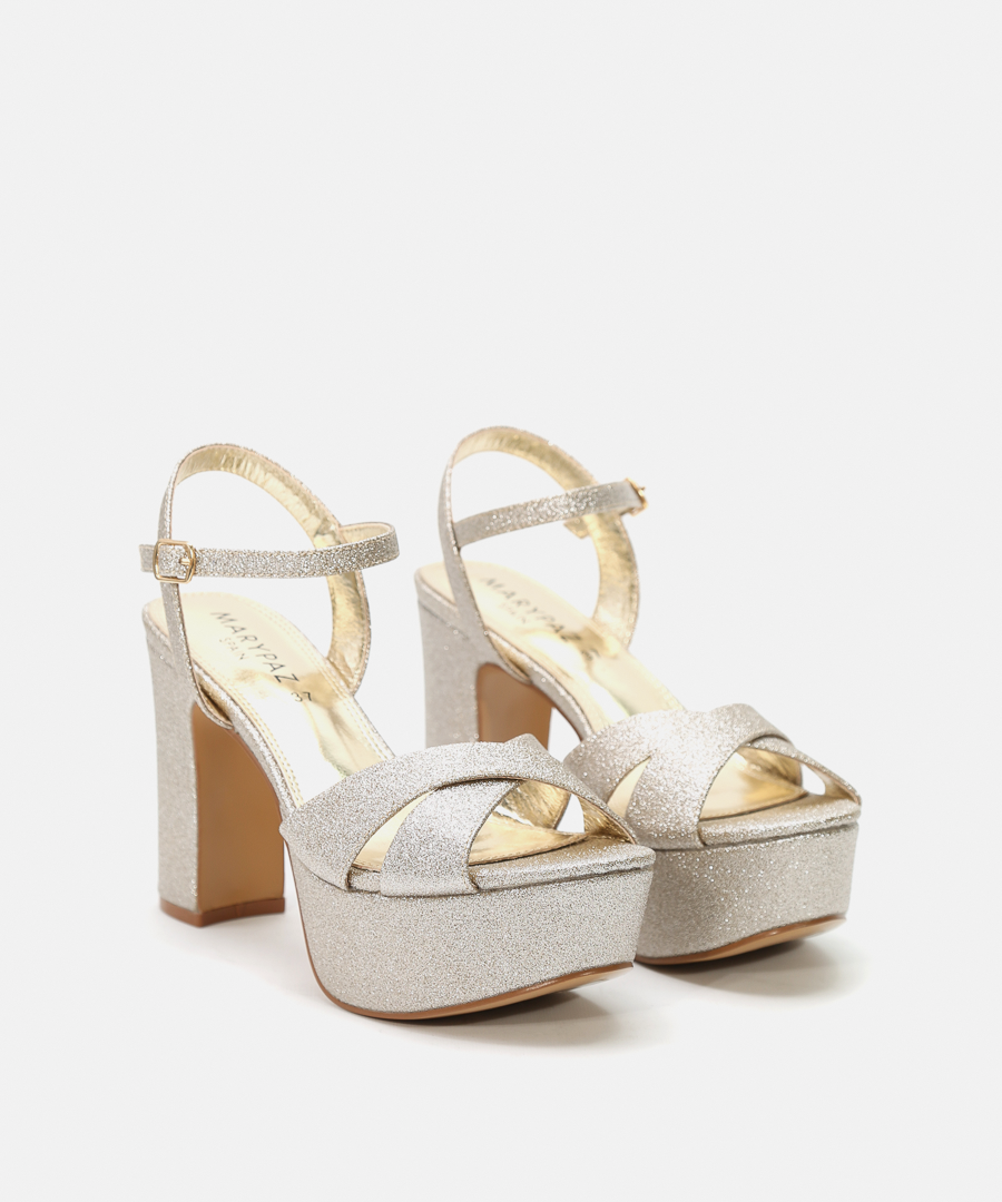 Sandálias plataforma glitter image number null